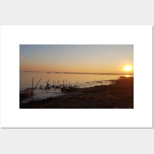 Sunset in the Venetian lagoon Posters and Art